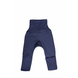 Babyhose aus Wolle/Seide mit Kratzschutz marine