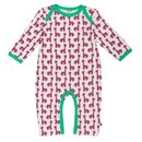 Overall allover fuchsia mit Druck Giraffe