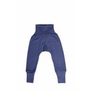 Babyhose mit Bund Wolle/Seide marine 74/80