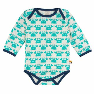 Langarmbody mit Druck Krebse smaragd