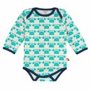 Langarmbody mit Druck Krebse smaragd