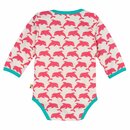 Langarmbody mit Druck Delfine coral