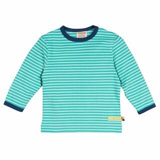 Shirt geschmirgelt Ringel smaragd