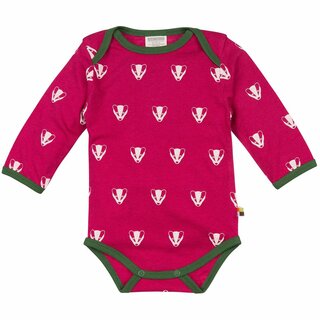 Langarmbody mit Wollanteil Dachs berry