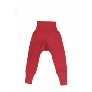 Babyhose mit Bund Wolle/Seide rot 86/92