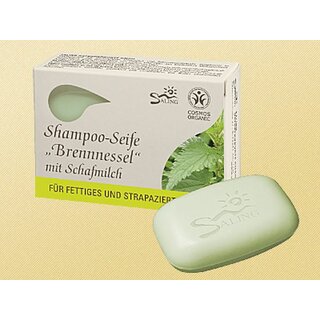Shampoo-Seife "Brennnesselextrakt" f&uuml;r fettiges und strapaziertes Haar