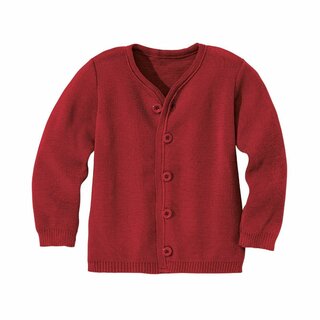 Strick-Jacke Merino-Wolle bordeaux