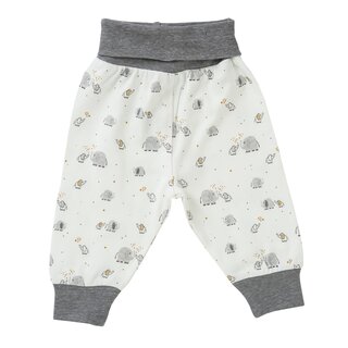 Babyhose Elefanten wei&szlig; mit Druck