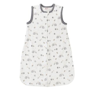 Schlafsack Elefanten wei&szlig; mit Druck