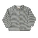 Strick Cardigan schiefergrau geringelt