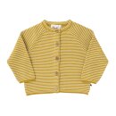 Strick Cardigan senfgelb geringelt