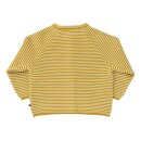 Strick Cardigan senfgelb geringelt