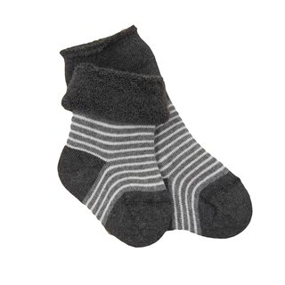 Frottees&ouml;ckchen hellgrau geringelt