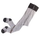 Strumpfhose hellgrau geringelt