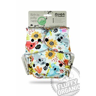 Petit Lulu H&ouml;schenwindel/Nachtwindel Maxi Night &bdquo;Fluffy Organic&ldquo; Snaps