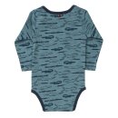 Langarmbody smaragd bedruckt Krokodil