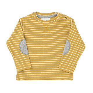 Langarmshirt senfgelb geringelt