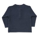 Henley in Rippoptik dunkelblau m&eacute;lange