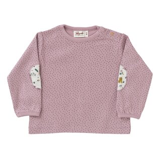 Langarmshirt rosa bedruckt Punkte