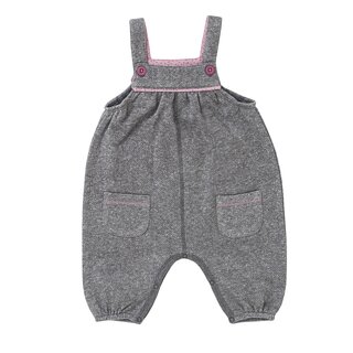 Sweat Latzhose schiefergrau m&eacute;lange