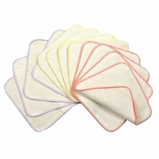 avo+cado Flanellwaschlappen mit Frottee - 12 St&uuml;ck