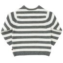 Strick Pullover schiefergrau geringelt