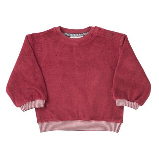 Frottee-Sweatshirt rot