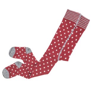 Strumpfhose rot gepunktet