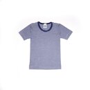 Kinder-Unterhemd halbarm marine geringelt