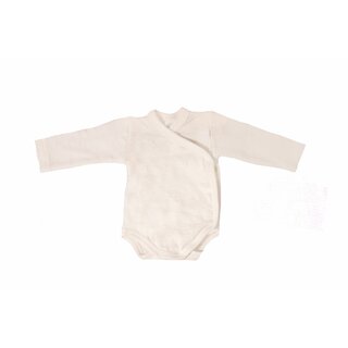 Wickelbody langarm Wolle/Seide natur