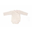 Wickelbody langarm Wolle/Seide natur