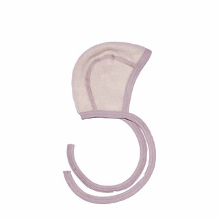 Babyh&auml;ubchen Wolle/Baumwoll-Fleece grau m&eacute;lange