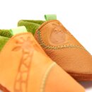 Orangenkinder Leder-Hausschuhe Krabbelpuschen Gisela die Giraffe