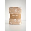 Limas Musselin Decke Regenbogen Ocker