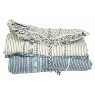 NIZZA Kids Sommertuch 2er-Set "Schiffbord&uuml;re boy" navy 90cm x 150cm