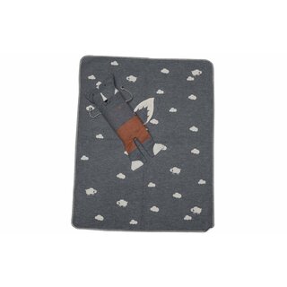 JUWEL Set Decke in der Puppe "Wolf" grau 70cm x 90cm