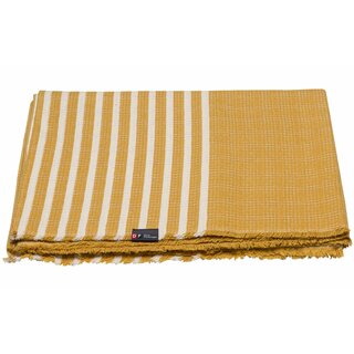 MARE Waffeldecke "Streifen" senf 140cm x 200cm