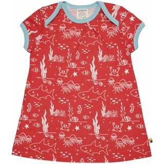 Kleid mit Druck Meereswelt Chillirot