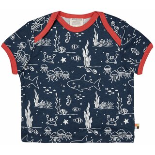 T-Shirt mit Druck Meereswelt ultramarin