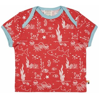 T-Shirt mit Druck Meereswelt chillirot