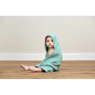 L&Auml;SSIG Musselin Kapuzenhandtuch