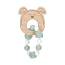 L&Auml;SSIG Greifling Holz mit Silikon-Bei&szlig;kette