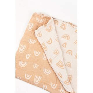 Limas Musselin Tuch Regenbogen Ocker