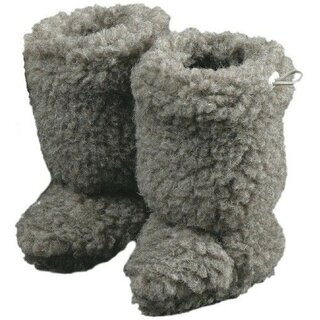 Babystiefelchen Wollflor hellbraun