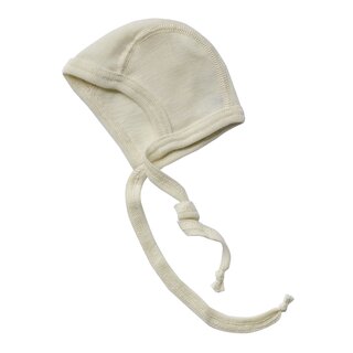 Fr&uuml;hchen-Babyh&auml;ubchen Wolle/Seide natur