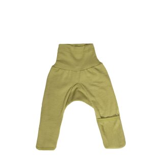 Babyhose aus Wolle/Seide mit Kratzschutz gr&uuml;n 62/68