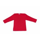 Baby-Schlupfhemd langarm Wolle/Seide rot