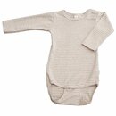 Body langarm Feinripp ros&eacute;-grau gestreift
