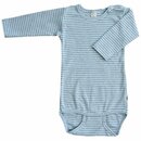 Body langarm Feinripp blau-grau gestreift
